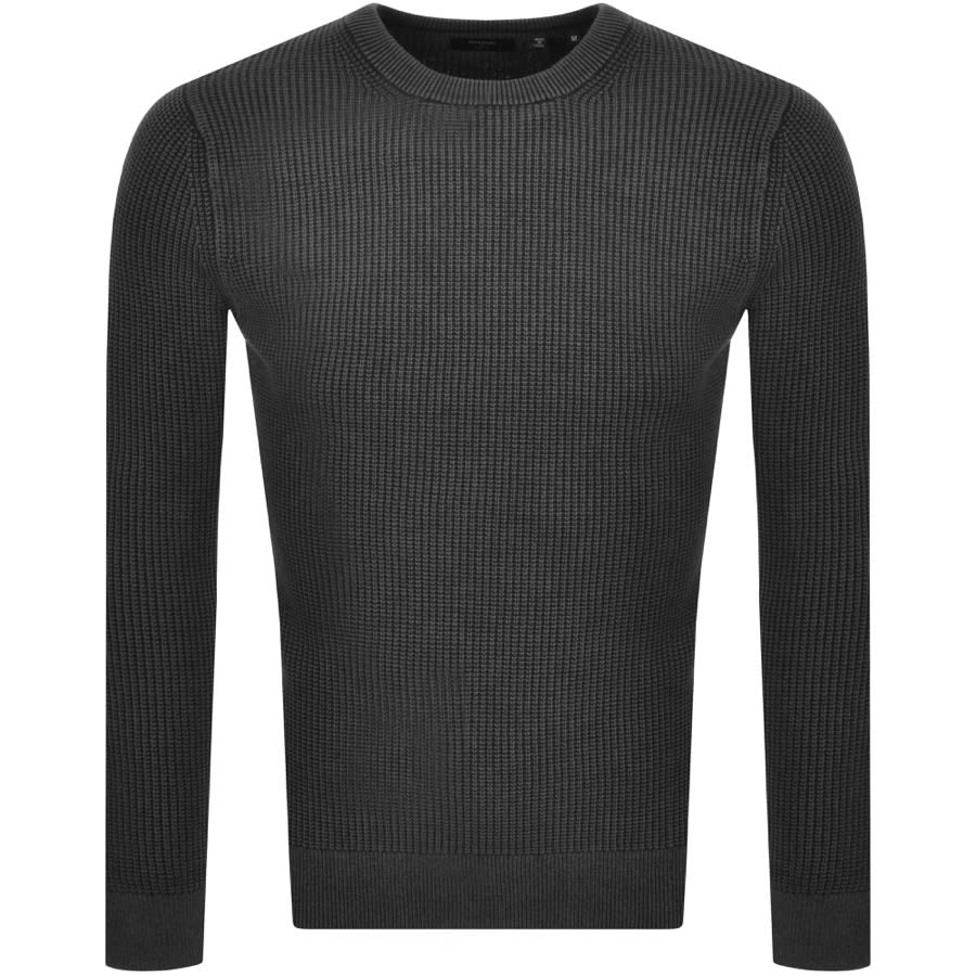 Alternative Image for ProductSuperdry Crew Neck Textured Knit Jumper Black1